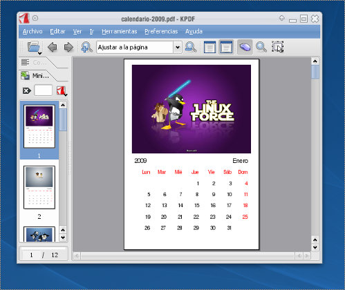 Crear un calendario con digikam