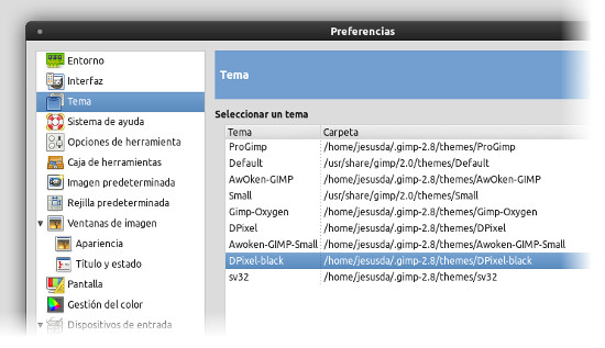 Temas para Gimp
