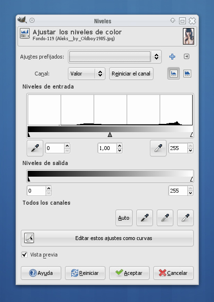 Captura del TUTORIAL de DISEÑO GRÁFICO con GIMP