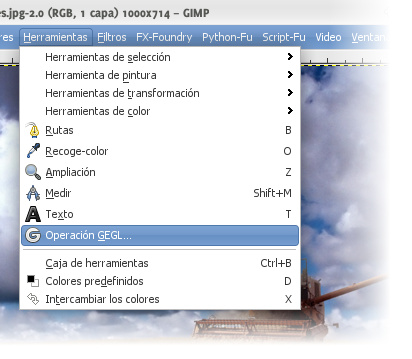 Captura del TUTORIAL de DISEÑO GRÁFICO con GIMP