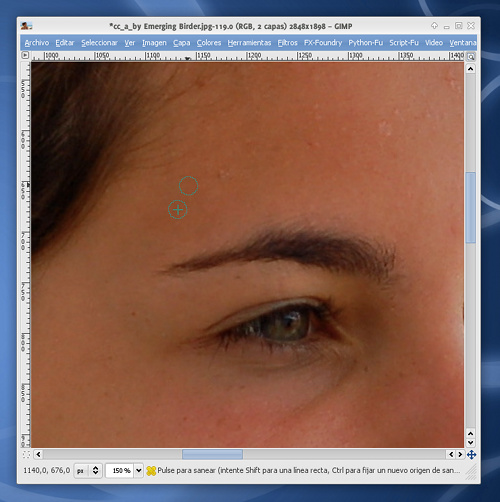 Captura del TUTORIAL de DISEÑO GRÁFICO con GIMP