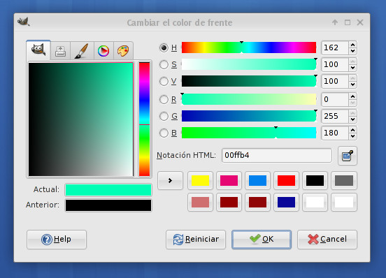 Captura del TUTORIAL de DISEÑO GRÁFICO con GIMP