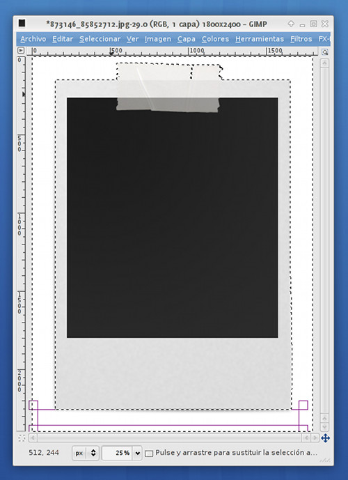 Captura del TUTORIAL de DISEÑO GRÁFICO con GIMP