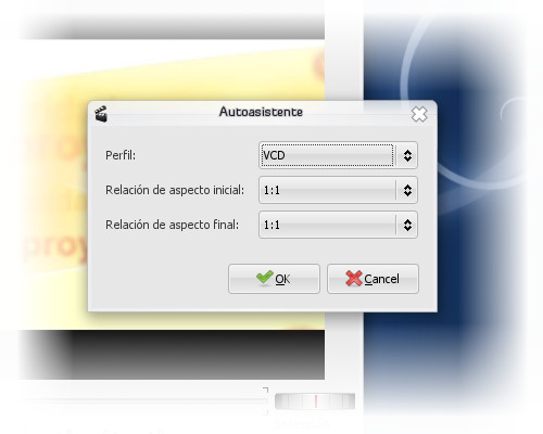 Configuración de Avidemux para codificar VIDEOCD