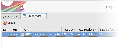 Grabando un VCD con K3B