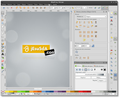 Diseñando jesusda.com con Inkscape 0.48
