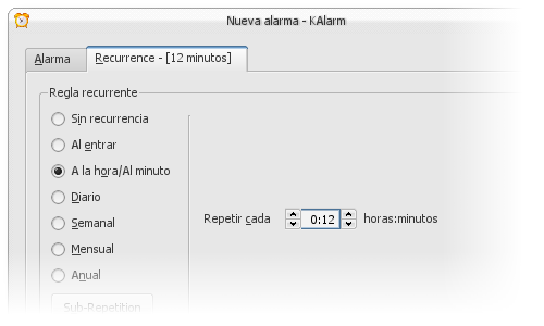 KAlarm de KDE para hacer un poco de GTD