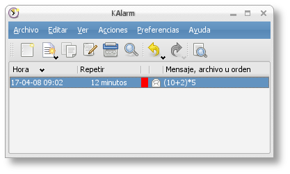 KAlarm de KDE para hacer un poco de GTD