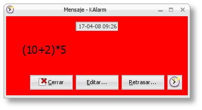 KAlarm de KDE para hacer un poco de GTD