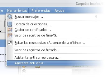 KMail - Asistente antivirus