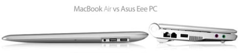 Asus EeePC Vs Mac Book Air de Apple