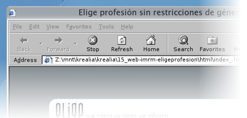 Depurando una página web con Wine e Internet Explorer