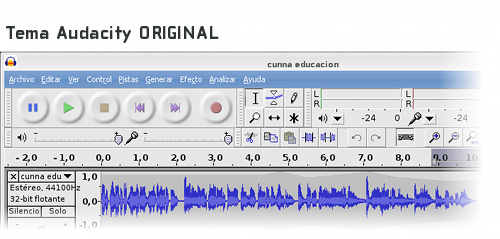 Skin original de Audacity