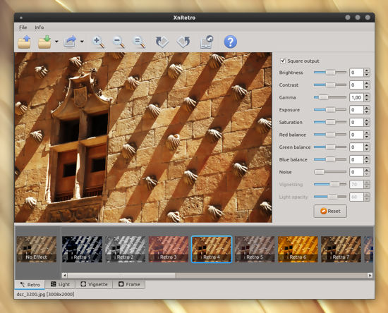 Efectos retro en fotografías con XnRetro en Linux