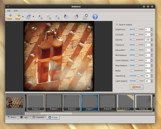 Efectos retro en fotografías con XnRetro en Linux