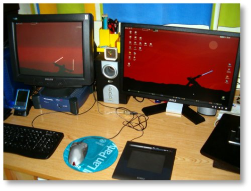 2 monitores enchufados al mismo PC con Debian GNU/Linux