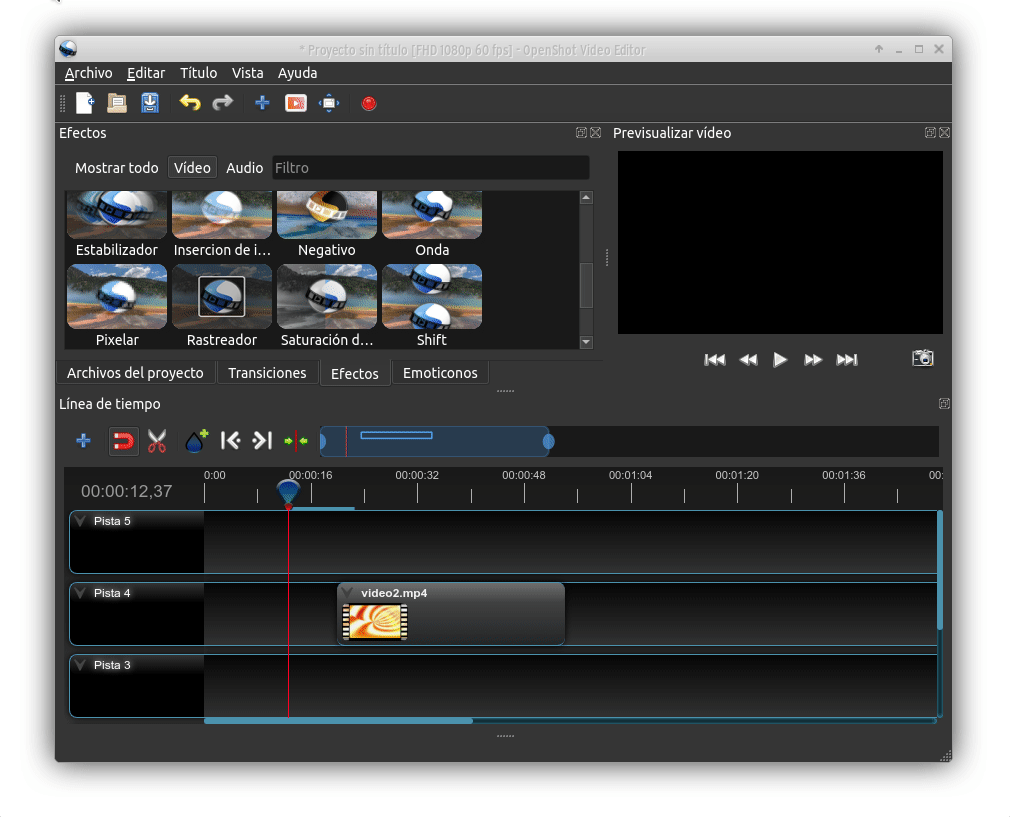 Openshot - Efectos