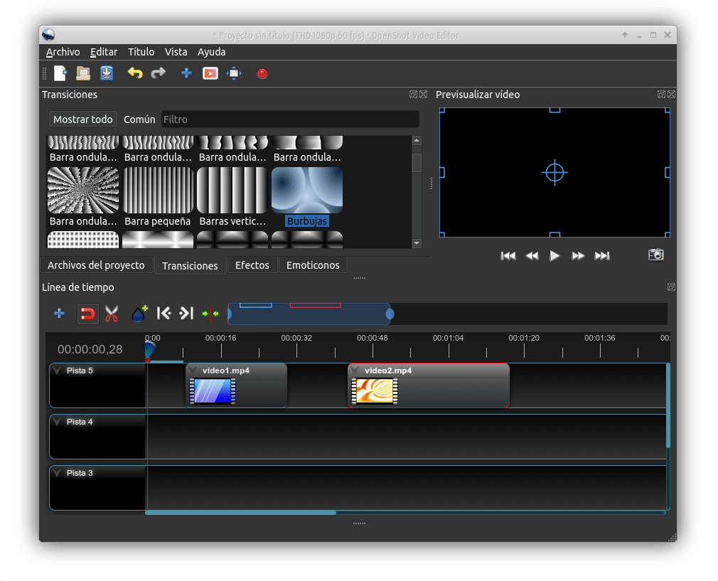 Openshot - Transiciones