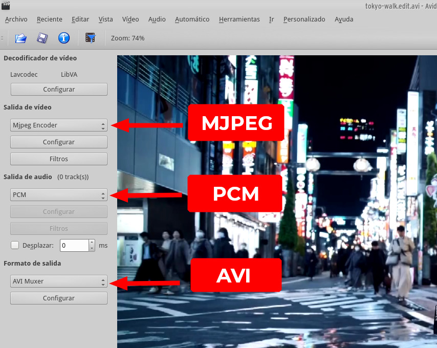 Creando archivos proxi para Openshot con Avidemux