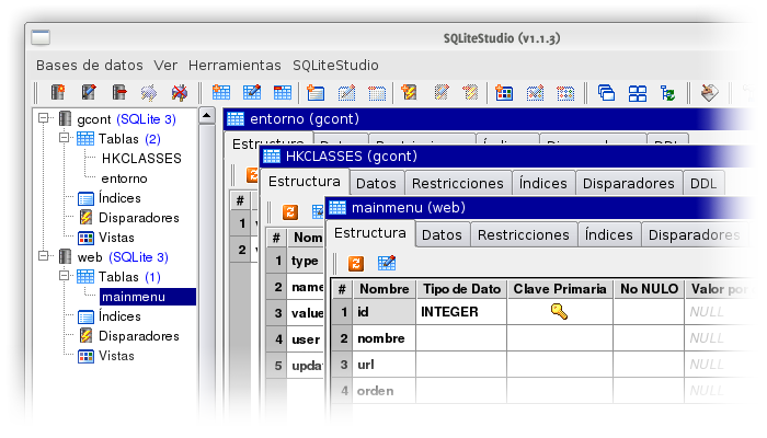 Editor de bases de datos SQLite Studio