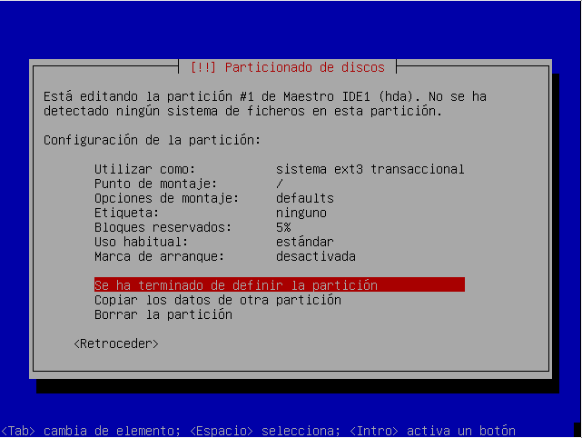 Instalación de Debian