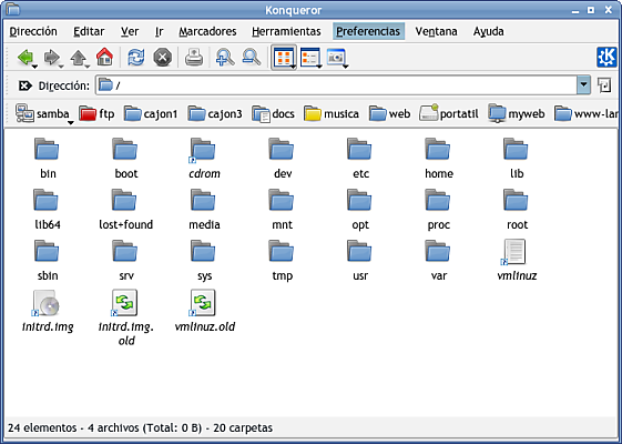 directorios de un sistema linux