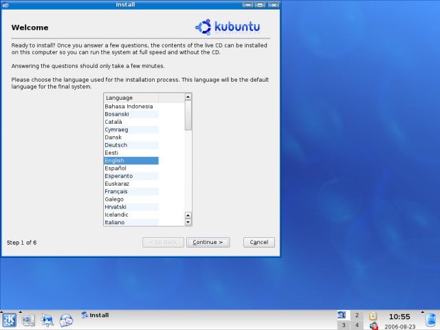 Instalación kubuntu