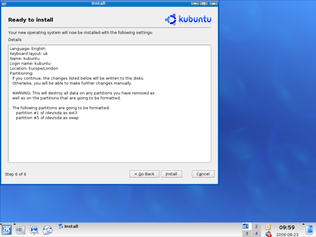 Instalación kubuntu