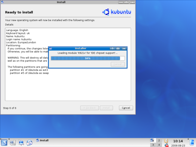 Instalación kubuntu