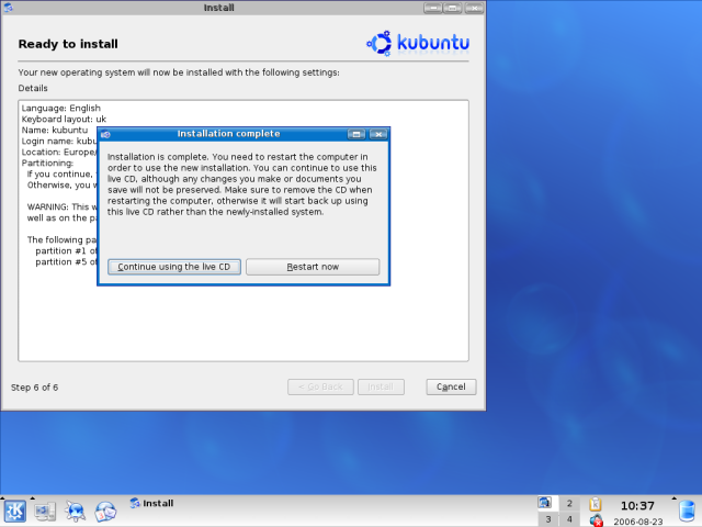 Instalación kubuntu