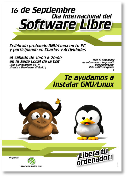 Versión 1 cartel Día del Software Libre